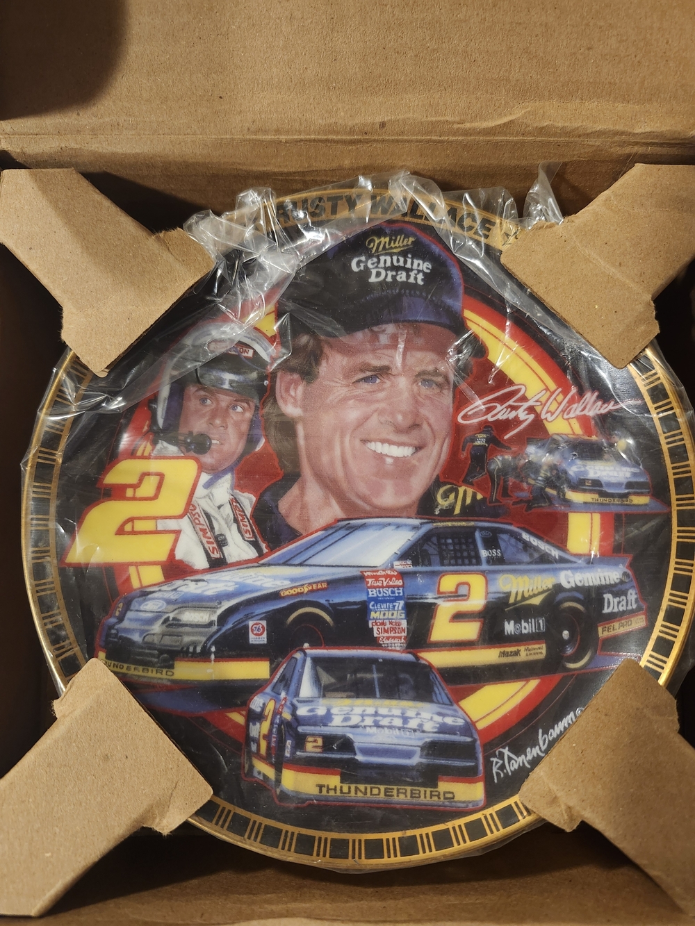 RUSTY WALLACE Nascar Plate, 1994 DRIVERS OF VICTORY LANE The Hamilton Collection